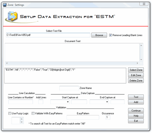 eDoc PDF Data Extractor screen shot