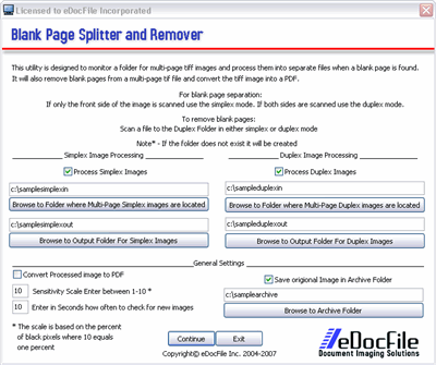 Blank Page Splitter II 2.0 screenshot